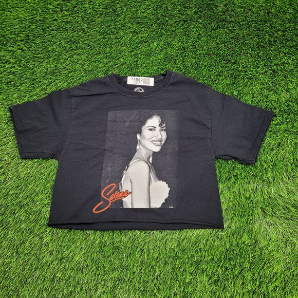 Selena Portrait Shirt Womens XS 17x16 Black - Picture 1 of 12